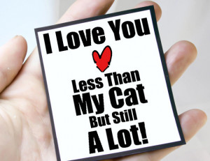 cat love mgt lov107 $ 3 00 cat lover quote magnet quote i love you 3 ...