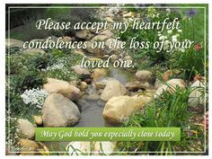 Heartfelt condolences ecard for the loss of a loved one. See all my ...