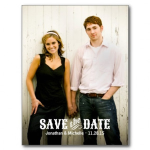 Rustic Western Save the Date Postcard