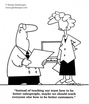 Cartoons About Selling Teams Teamwork Customer Service