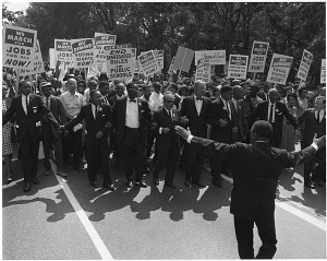 The civil rights march on Washington, D.C., on August 28, 1963. United ...