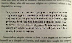 ... Darwin sums up the pointlessness of campaigning against religion