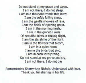 memorial poems for sister