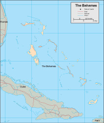 Settled the Loyalist of the Bahamas Island Map