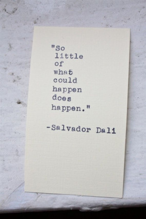 Salvador Dali quote typed on a vintage typewriter