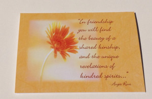 Blank Daisy Friendship Card with Quote