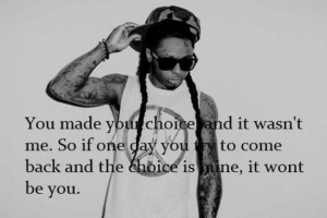 Never settle for being someone's second choice.