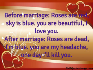 ... Roses are dead, I'm blue. you are my headache, one day I'll kill you