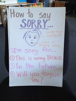 Teaching how to apologize. Good stuff! Focuses on authentic apologies ...