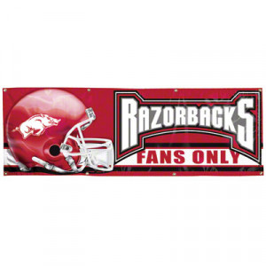 Arkansas Football on Arkansas Razorbacks 2x6 Vinyl Banner
