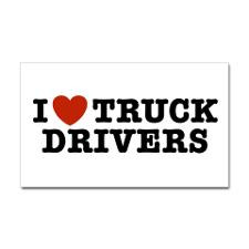 Love Truck Drivers Rectangle Sticker for