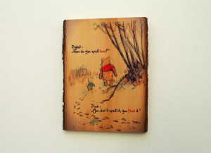 Inspirational Winnie the Pooh Wooden Plaque - Winnie the Pooh Natural ...