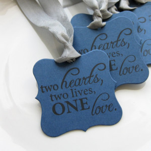 Wedding Favor Tags Love Quote - Set of 6 - Custom Colors Available ...