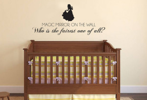 Snow White 'Magic Mirror on the wall' Disney Quote Wall Sticker Vinyl