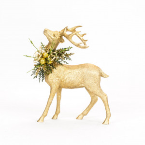 Gold Deer Christmas Decoration