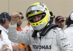 Nico Rosberg claimed pole position in Bahrain