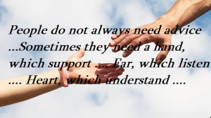 support is important important outstretched hand ready to help ...