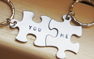 Personalized Puzzle Piece Keychain Custom Couple Best Friends ...
