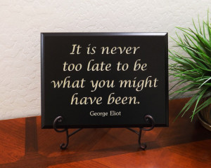 Decorative Carved Wood Sign with famous quote by George Eliot, 
