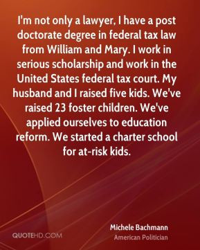 not only a lawyer, I have a post doctorate degree in federal tax ...