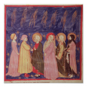 Dante and Beatrice with the Saints of Paradise Print