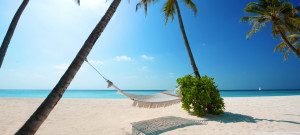 Relaxing tropical beach Facebook cover