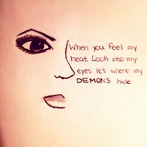 Face imagine dragons lyrics demons eyes