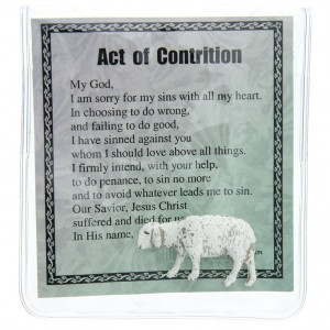 Act of Contrition Pocket Pouch with Lamb Figurine - great little token ...