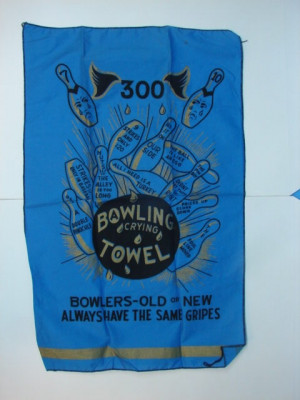 Details about Bowling Bawling Crying Towel Banner Joke Novelty Funny
