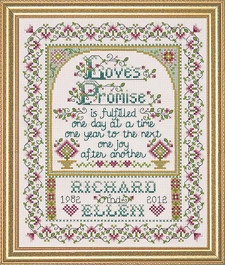 Design Works Cross Stitch Kit, Love's Promise Sampler. NEW - Just ...