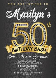 ... and Fabulous 60th 50th 40th 30th Birthday Party Invitation with