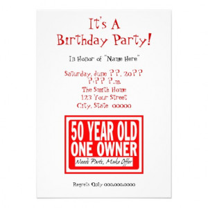 50th Birthday Party Invitations at Zazzle.ca