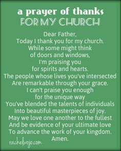 ... someone in your church needs to know how thankful you are for them