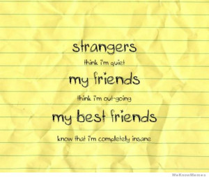 quiet – my friends think i’m outgoing – my best friends ...