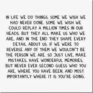 Make Mistake, Have Wonderful Memories… |Awesome Quote On Life