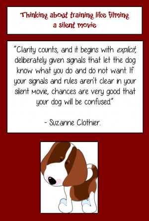 dog training quote by Suzanne Clothier