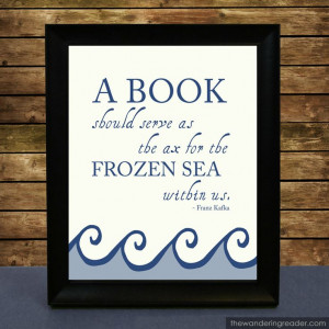 Franz Kafka Literary Book Quote Art Print 