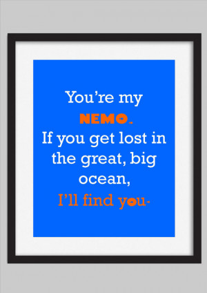 Finding Nemo Disney Quote Kids Decor Print