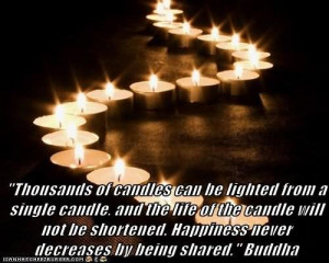 Buddha Quotes Candle Thousands of candles can be