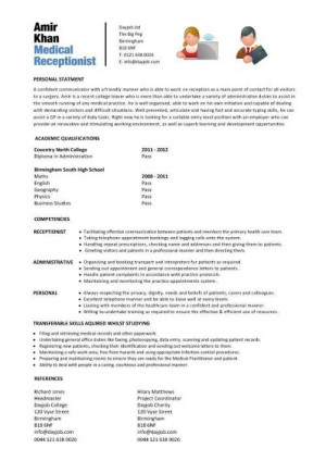 Medical Office Administration Resume Sample