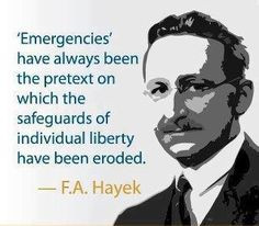 Hayek on emergencies. liberti quot, f.a. hayek quotes, famous ...