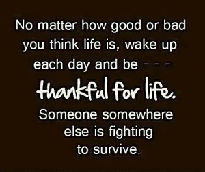 Always be thankful