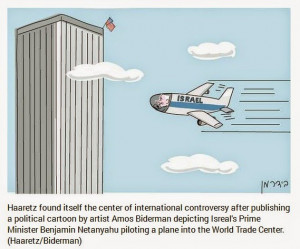 ... Publishes Political Cartoon Depicting Netanyahu as 9/11 Plane Pilot