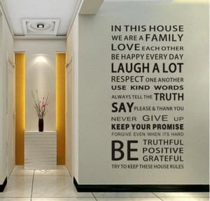 House Rules Modren Romantic Word Quote Wall Decal Sticker Lettering ...