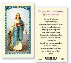 St. Catherine of Alexandria Laminated Prayer Cards 25 Pack - Full ...