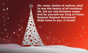 ... With: Christmas carols , Meaning of Christmas , O Come O Come Emmanuel