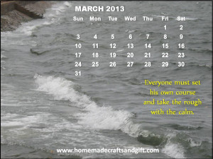 Calendar 2013 March