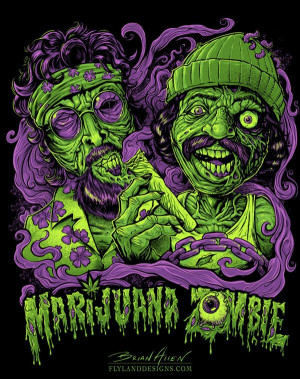 Cheech and Chong Zombies T-Shirt Illustration on Behance