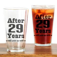 29th Anniversary Funny Quote Drinking Glass for