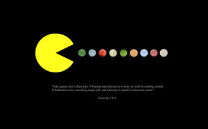 video games music drugs quotes Pac-Man black background ecstasy - W...